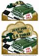 Vintage Green Car 14 Today Giant 8in Scallop Bottom Stacker
