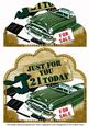 Vintage Green Car 21 Today Giant 8in Scallop Bottom Stacker