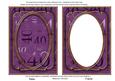 Purple 40th Birthday 7x5in Shaker Frame and Base