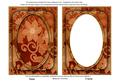 Burnt Orange All Over Floral 7x5in Shaker Frame and Base