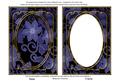 Dark Blue All Over Floral 7x5in Shaker Frame and Base