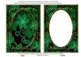 Dark Green All Over Floral 7x5in Shaker Frame and Base