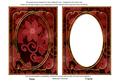 Dark Red All Over Floral 7x5in Shaker Frame and Base