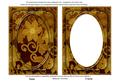 Gold All Over Floral 7x5in Shaker Frame and Base