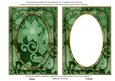 Mid Green All Over Floral 7x5in Shaker Frame and Base