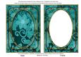 Teal All Over Floral 7x5in Shaker Frame and Base