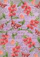 Lilac Coloured Sweet Pea Stamp A4 Backing Paper