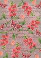 Dusky Pink Coloured Sweet Pea Stamp A4 Backing Paper