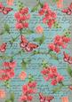 Dusky Teal Coloured Sweet Pea Stamp A4 Backing Paper
