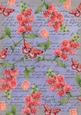 Blue Coloured Sweet Pea Stamp A4 Backing Paper