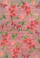 Red Coloured Sweet Pea Stamp A4 Backing Paper