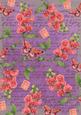 Purple Coloured Sweet Pea Stamp A4 Backing Paper