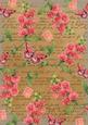 Vintage Tea Coloured Sweet Pea Stamp A4 Backing Paper