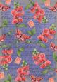 Dark Blue Coloured Sweet Pea Stamp A4 Backing Paper