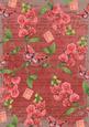 Dark Red Coloured Sweet Pea Stamp A4 Backing Paper