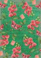 Dark Green Coloured Sweet Pea Stamp A4 Backing Paper