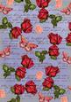 Blue Rose Vintage Stamp A4 Backing Paper
