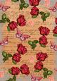 Burnt Orange Rose Vintage Stamp A4 Backing Paper