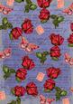 Dark Blue Rose Vintage Stamp A4 Backing Paper