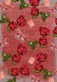 Dark Red Rose Vintage Stamp A4 Backing Paper