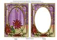 Lilac Painted Red Honeysuckle 7x5in Shaker Frame and Base
