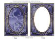 Blue Metallic All Over Rose 7x5in Shaker Frame and Base