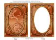 B Orange Metallic All Over Rose 7x5in Shaker Frame and Base