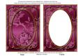Cerise Metallic All Over Rose 7x5in Shaker Frame and Base