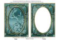 Dusky Teal Metallic All Over Rose 7x5 Shaker Frame and Base