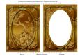 Gold Metallic All Over Rose 7x5 Shaker Frame and Base