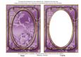 Lilac Metallic All Over Rose 7x5 Shaker Frame and Base