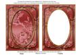 Red Metallic All Over Rose 7x5in Shaker Frame and Base