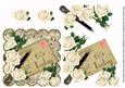 Cream Roses Scallop Postcard 65 Today Step by Step Sheet