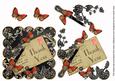 Black Blossom Thank You Postcard Step by Step