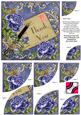 Blue Roses Thank You Postcard 6in Duo Corner Stacker