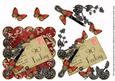 Black Blossom Red 90 Today Scallop Postcard Step by Step