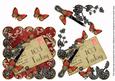 Black Blossom Red 103 Today Scallop Postcard Step by Step