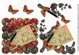 Black Blossom Red 105 Today Scallop Postcard Step by Step