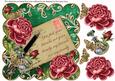 Pink Rose Dgreen Friends Are Family 8in Decoupage Topper