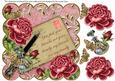 Pink Rose Pink Friends Are Family 8in Decoupage Topper