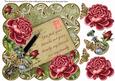Pink Rose Olive Friends Are Family 8in Decoupage Topper
