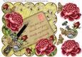 Pink Rose Lemon Friends Are Family 8in Decoupage Topper