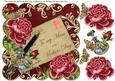 Deep Pink Rose Claret Mam Mothers Day 8in Decoupage Topper