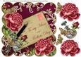 Deep Pink Rose Hot Pink Mam Mothers Day 8in Decoupage Topper
