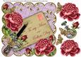 Deep Pink Rose Lilac Mam Mothers Day 8in Decoupage Topper