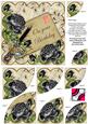 Black Roses Cream Your Birthday 6in Duo Corner Stacker