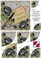 Black Roses Silver Your Birthday 6in Duo Corner Stacker