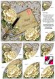 Cream Roses Silver Mothers Day 6in Duo Corner Stacker