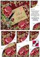 Deep Pink Roses Red Best Wishes 6in Duo Corner Stacker