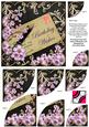 Lilac Blossom Black Birthday Wishes 6in Duo Corner Stacker